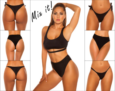 Mix it!!! sexy underboob bikini top zwart